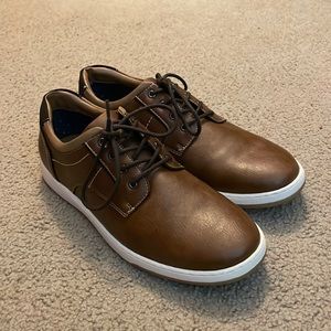 Hawker Rye Larelissi Contrast Stitch Sneaker (Brown Leather)